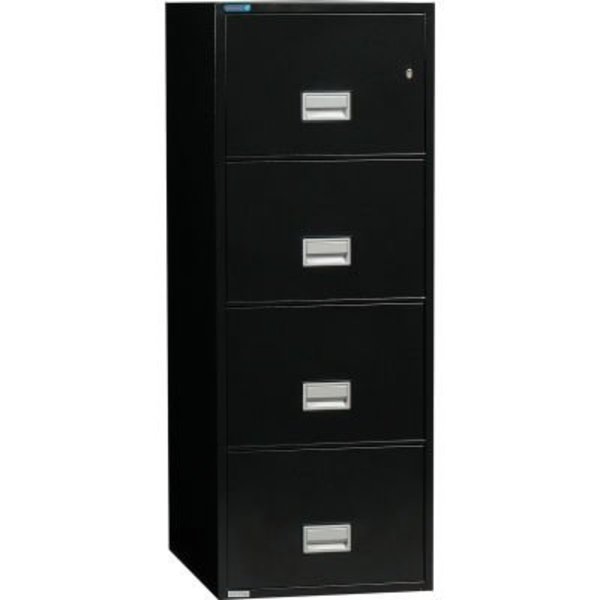 Phoenix Safe International Phoenix Safe Vertical 25" 4-Drawer Letter Fire and Water Resistant File Cabinet, Black - LTR4W25B